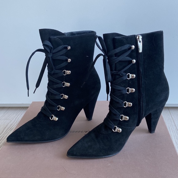 Gianvito Rossi Waterloo Camoscio Black Boots - Picture 2 of 10